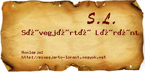 Sövegjártó Lóránt névjegykártya