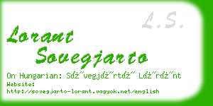 lorant sovegjarto business card